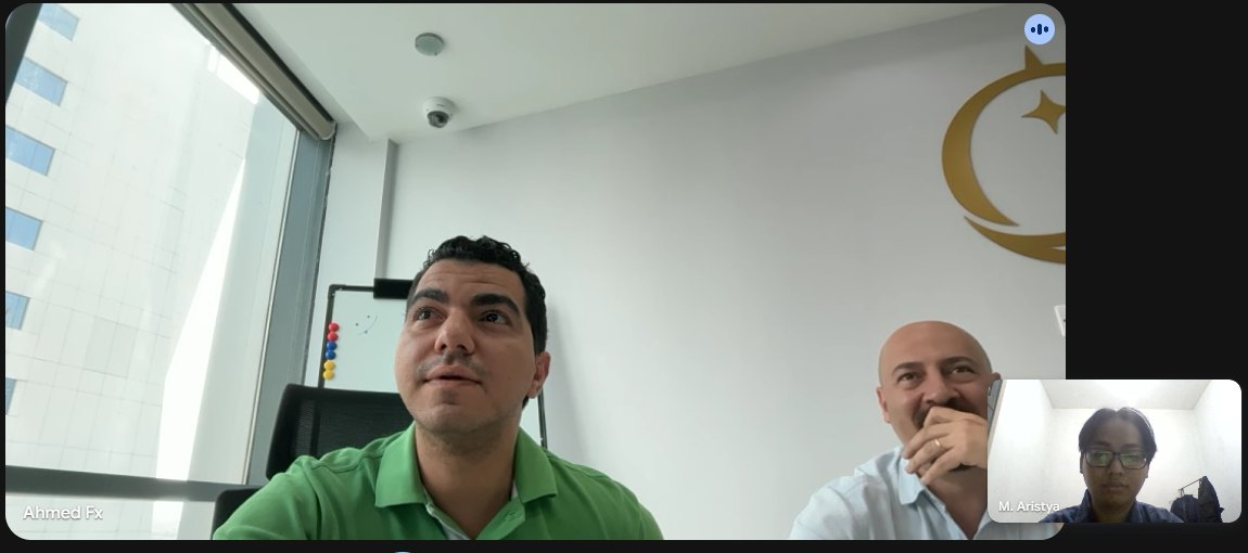 Google Meet video call with international partners